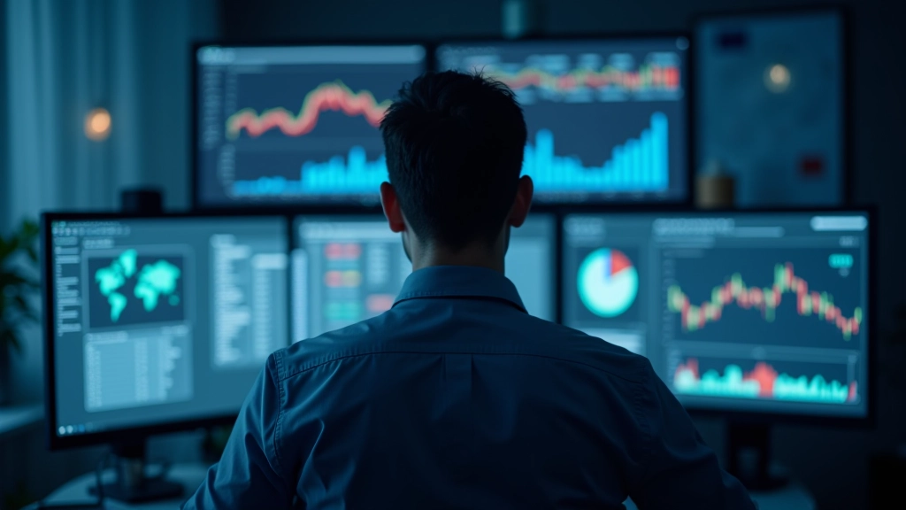 Wirtschaftsdaten und Finanzanalyse auf einem Bildschirm