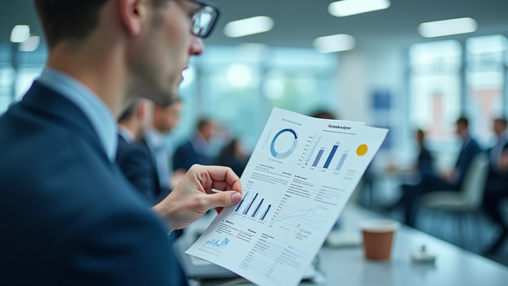 Statistisches Büro mit Datenauswertung und Wachstumsgrafiken